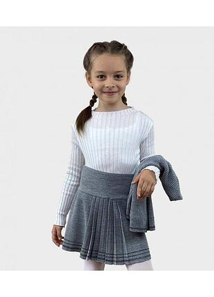 Спiдниця дитяча герда сiрий меланж з люрексом art knit