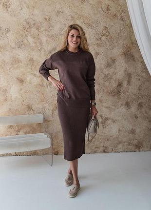 В'язана спiдниця katrin шоколад new art knit