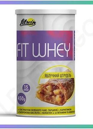 Протеїновий коктейль fitwhey 450г яблучний штрудель заміна прийому їжі для схуднення та підтримки здор sku_dsn_2023-10-5996