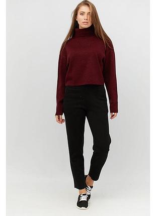 Брюки вязаные casual черные тм прованс