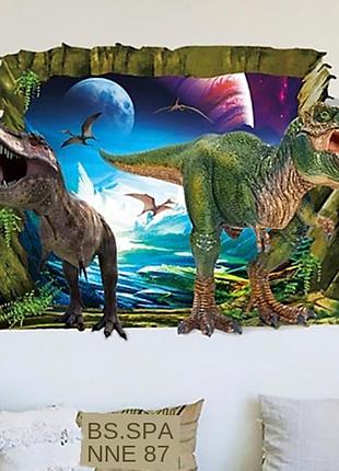 Интерьерная наклейка zoo мир динозавров ay9265 90х60см