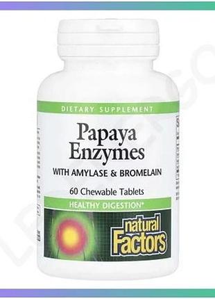 Жевательные таблетки с ферментами папайи papaya enzymes 60 таблеток для пищеварения веганские sku_dsn_2023-10-4701