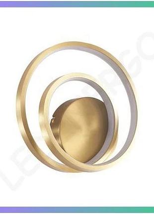 Бра goldlux zefira золотий сучасний led світильник для прикроватної зони 14вт sku_gl-336705