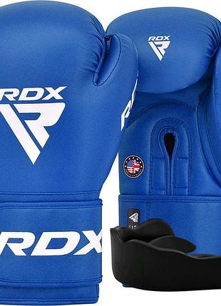 Боксерские перчатки rdx as2 blue 10 унций (капа в комплекте)