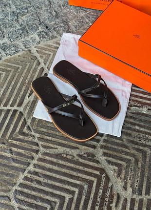 Hermes miss sandal chocolate 2