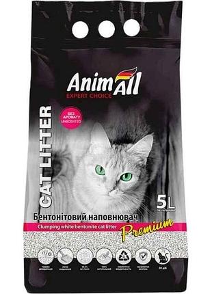 Наполнитель бентонитовый белый 5л без аромата тм animall