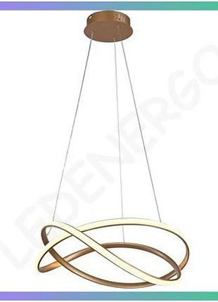 Люстра italux rumio золотая led 40вт для интерьера с акрилом и оригинальной упаковкой sku_it-pnd-23917-gd