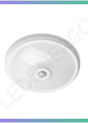 Светильник gtv led italia с датчиком движения 12w 4000k ip20 белый круглый потолочный светильник sku_oledim_os-itl12w-led