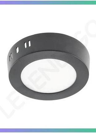 Светильник накладной gtv oris plus 7w 4000k черный для потолка с нейтральным светом и ip20 защитой sku_oledim_ld-orn07w-nbp-10