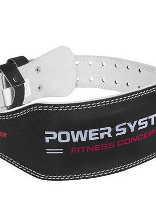 Пояс для важкої атлетики power system ps-3100 power шкіряний black xl