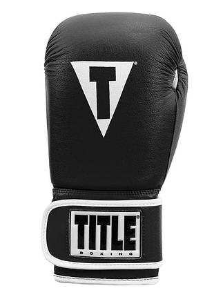 Боксерские перчатки title boxing pro style leather gloves3.0 black/white 14 oz (бинты 4м. в комплекте) 6