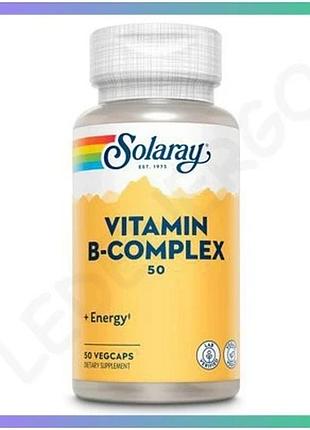 Комплекс вітамінів групи b solaray 50 мг 50 капсул для підтримки енергії та здоров'я організму sku_dsn_2023-10-3151