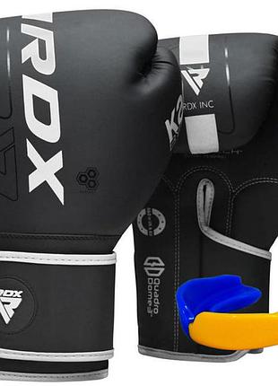 Боксерские перчатки rdx f6 kara matte white 10 унций (капа в комплекте)