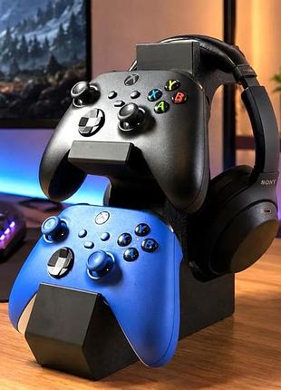 Настольный органайзер‑подставка 3 в 1 для двух джойстиков xbox и наушников