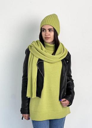 В'язана жіноча шапка тепла яблунева art knit