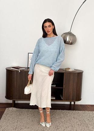 Жіночий джемпер soft блакитний art knit