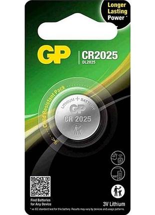 Батарейка литиевая cr2025 lithium button cell 3.0v 1шт (блистер) тм gp