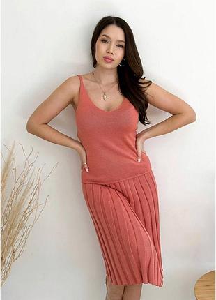 Майка женская вязанная joy кораловая art knit