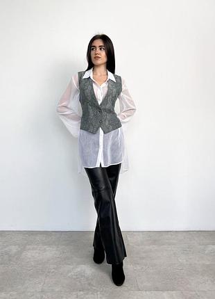 Женский жилет python бирюзовый art knit