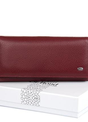 Podium кошелек classic женский кожа dr. bond w1-v wine-red