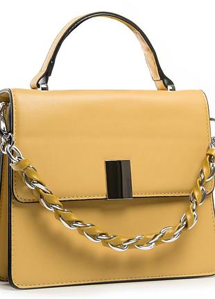 Podium сумка жіноча класична віск-шкіра fashion 04-02 16928 yellow розпадаж