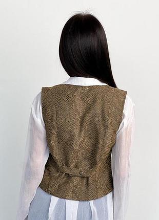 Жіночий жилет python рудий art knit 3