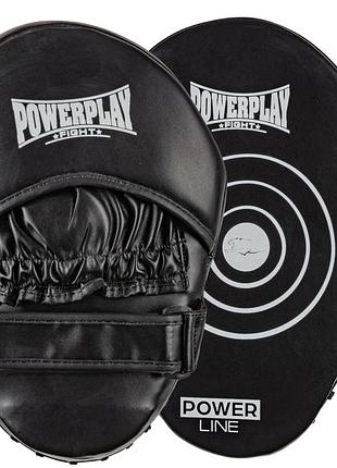 Лапи боксерські powerplay 3051 чорні pu [пара]