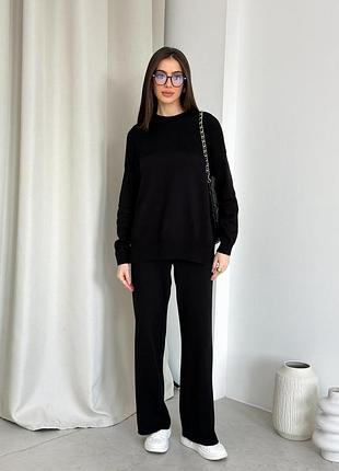 Брюки вязаные katrin черные art knit
