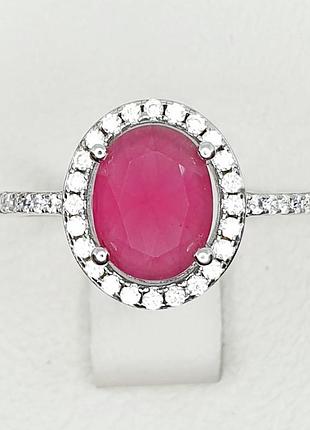 Кольцо серебряное с рубином 16,5 2,93 г