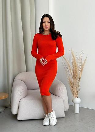 Платье вязаное женское verity оранжевое art knit