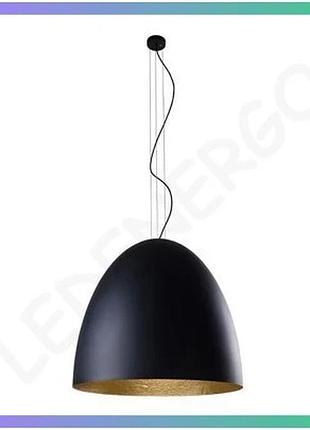 Люстра egg чорна 25вт 750мм сучасна світильник для дому та офісу дизайнерське освітлення sku_nd-9026