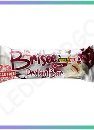 Батончик brisee 25% 20х55г вишня протеїновий перекус для енергії та працездатності смачний снек sku_dsn_2023-10-2194