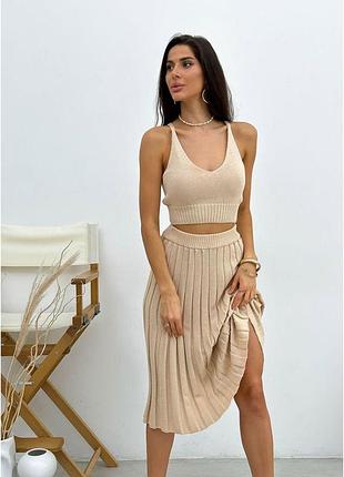 Топ вязаный joy бежевый art knit