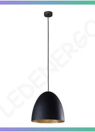 Люстра egg черная 25вт 380мм для современного интерьера освещение потолка sku_nd-9022