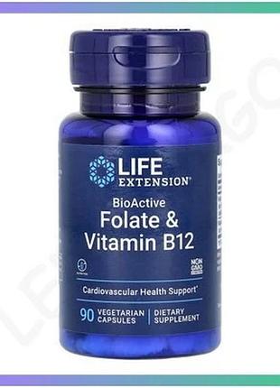 Биоактивный фолат и витамин в12 bioactive 90 капсул для здоровья сердца и мозга поддержка иммунной сис sku_dsn_2022-10-1920