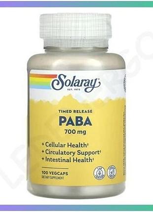 Парааміно-бензойна кислота paba 700mg 100 капсул для здоров'я клітин кровообігу кишечника дієтична доб sku_dsn_2023-10-6876