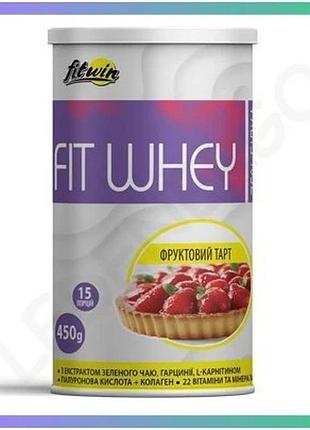 Функціональний коктейль fitwhey 450г фруктовий тарт напій для зниження ваги та енергії для активних лю sku_dsn_2023-10-5997