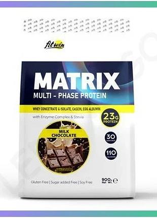 Протеиновый комплекс fitwin matrix 900г шоколадный для восстановления мышц после тренировки sku_dsn_2023-10-2057
