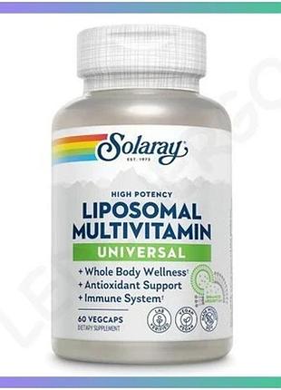 Мультивитаминный комплекс solaray liposomal universal 60 капсул для мужчин и женщин поддержка иммунной sku_dsn_2023-10-6788