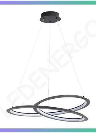 Люстра goldlux tango черная led 44вт современный стиль для освещения интерьера sku_gl-331106