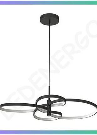 Люстра goldlux ribbon 37вт 770мм черная современная led люстра для освещения интерьера sku_gl-335982