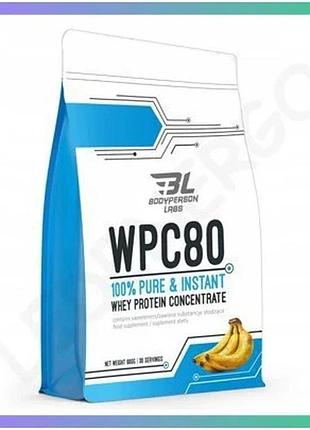 Протеїн wpc80 900г банан bodyperson labs для набору м'язової маси спортивне харчування для тренувань sku_dsn_100-68-8344063-20