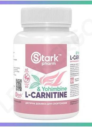 L-carnitine та йохимбін stark 60 капсул жиросжигаюча добавка для схуднення енергія для тренувань sku_dsn_100-32-3078064-20