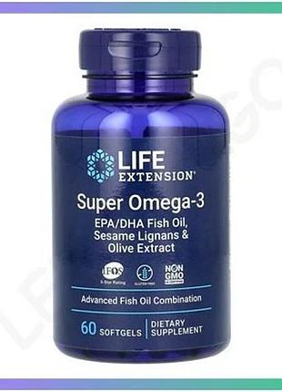Рыбий жир super omega-3 epa dha с лигнанами кунжута и экстрактом оливы 60 капсул для здоровья сердца и sku_dsn_2022-10-1939