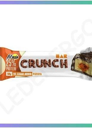 Протеїновий батончик fitwin crunch bar 12x50g папая 25% білка для активних людей перекус sku_dsn_2023-10-7537