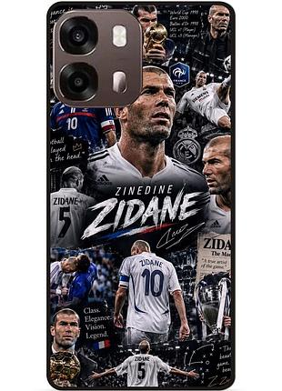 Силиконовый чехол бампер для oppo a6s с рисунком zinedine zidane зинедин зидан