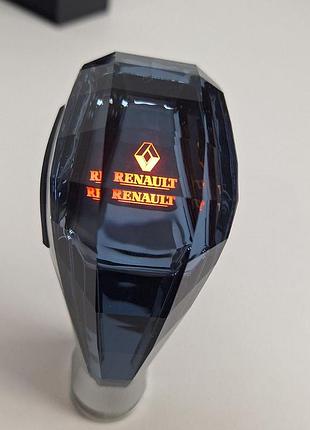Ручка renault переключения передач с подсветкой хрусталь rgb