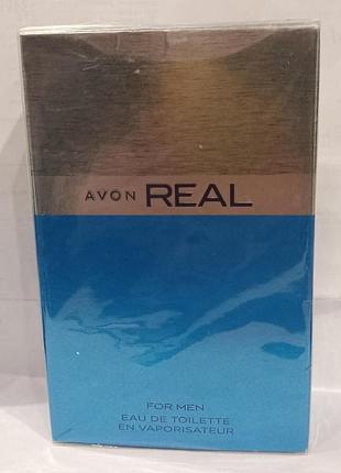 💙🔥 мужская туалетная вода real, 75 мл — avon новая в слюде