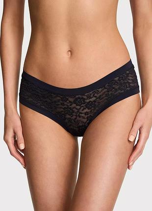 Безшовні трусики чіки no-show lacie cheeky victoria's secret чорний xs