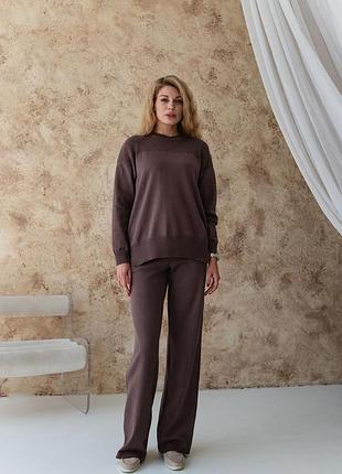 Брюки вязаные katrin шоколад new art knit